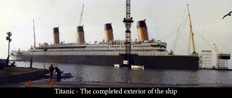 Titanic - The Completed Exterior of the Ship