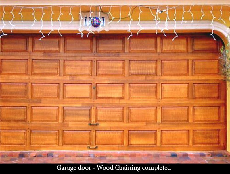 Garage door - Wood Graining completed