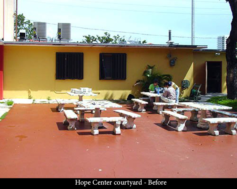 Hope Center courtyard - Before